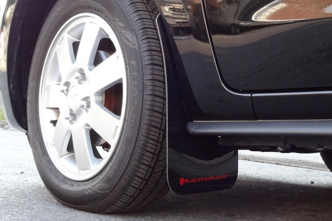 Rally Armor Mud Flaps Mitsubishi Mirage 2015-2019 (Red/White Logo)