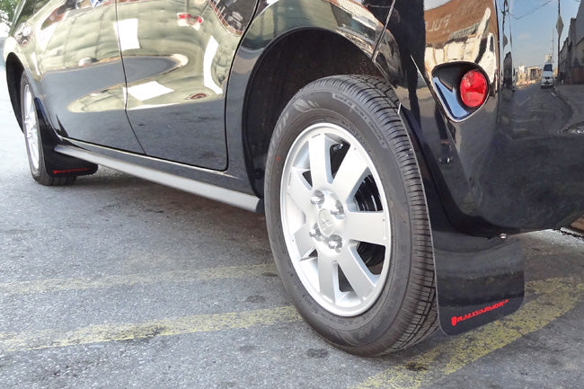 Rally Armor Mud Flaps Mitsubishi Mirage 2015-2019 (Red/White Logo)