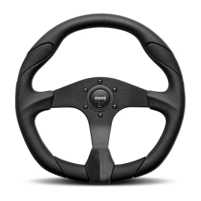 MOMO STEERING WHEEL QUARK POLYURETHANE BLACK (350MM)