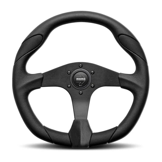 MOMO STEERING WHEEL QUARK POLYURETHANE BLACK (350MM)