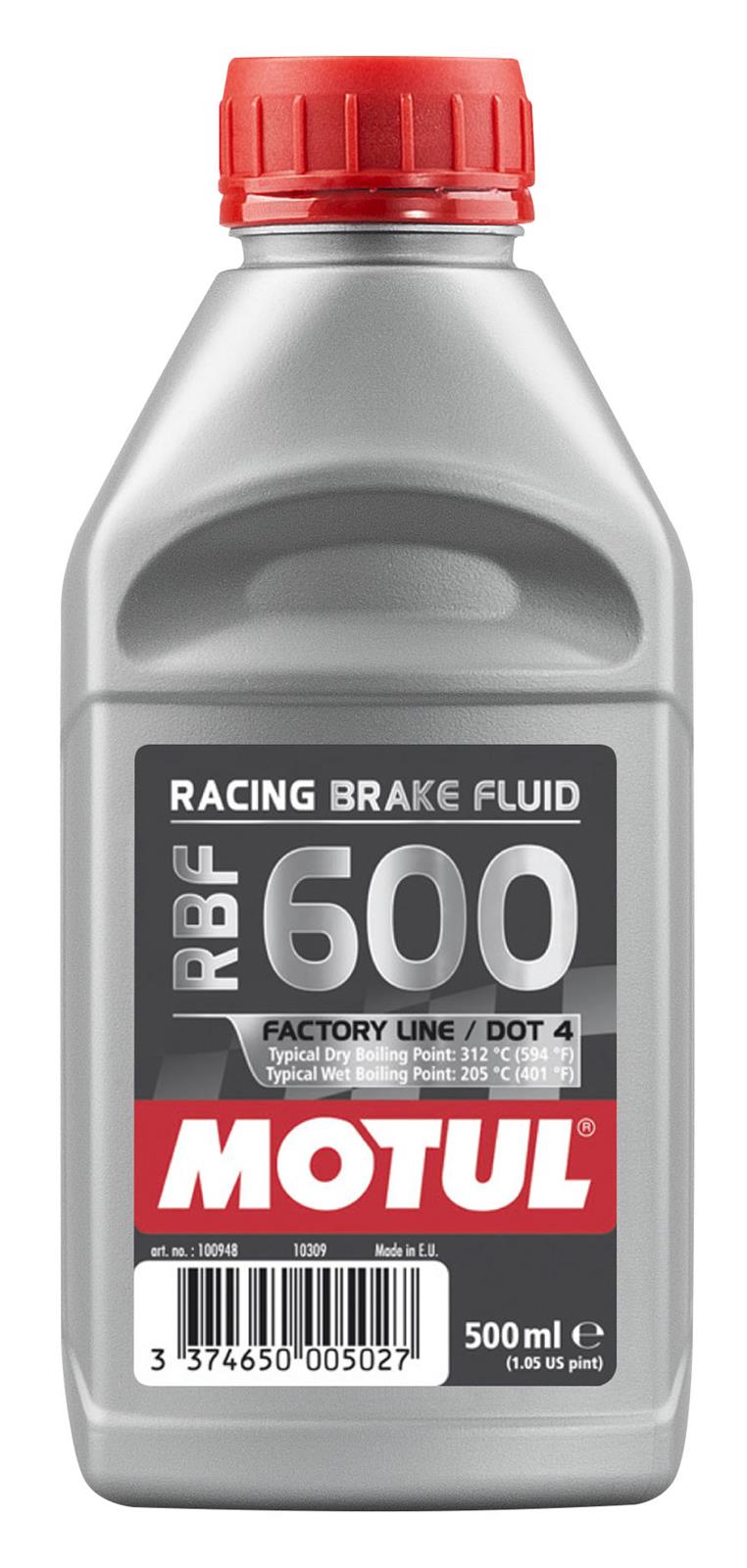 Motul MTL100949 RBF 600 Dot-4 Factory Line 100% Synthetic Racing Brake Oil - 500 ml