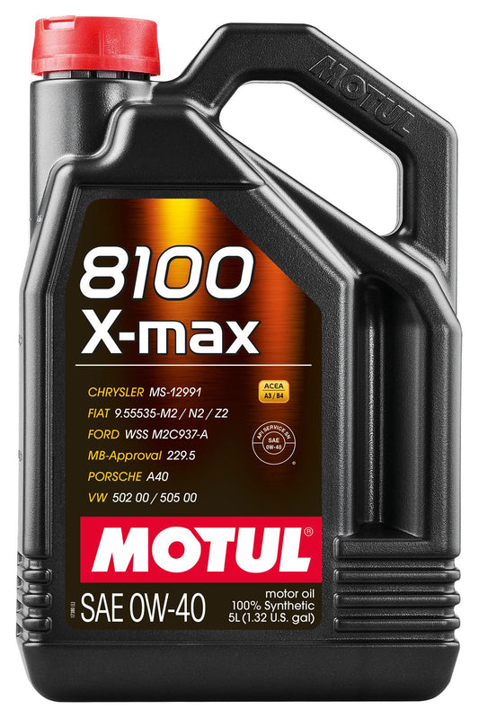 Motul 104533 X-max 0W-40 Synthetic Motor Oil - 5 Liters