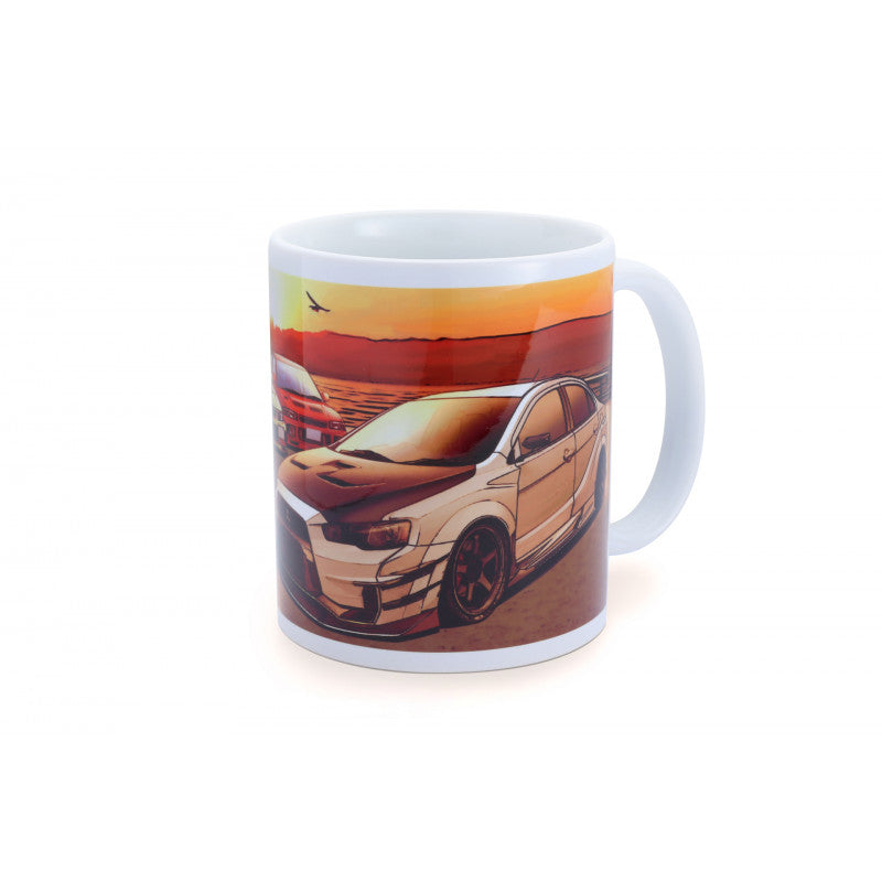 TOMEI MUG WHITE EVO SUNSET LAKE KAWAGUCHI