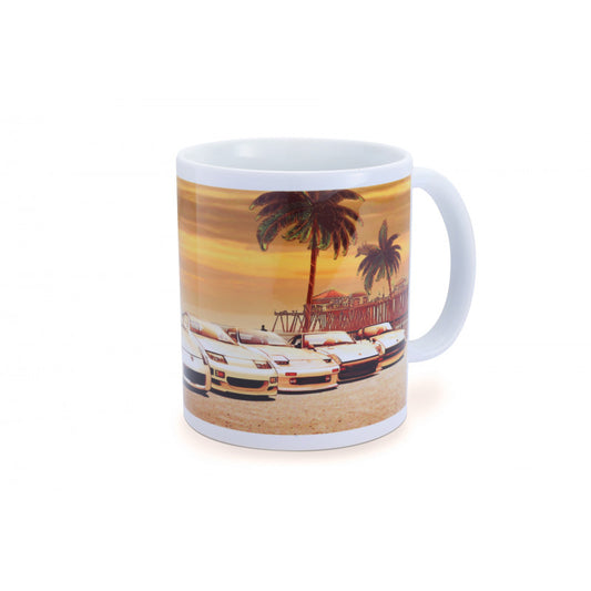 TOMEI MUG WHITE Z CAR SUNSET HUNTINGTON BEACH