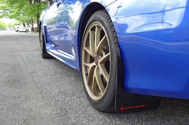Rally Armor Mud Flaps Subaru Subaru STI & WRX Sedan 2015-21 (Blue/White Logo)