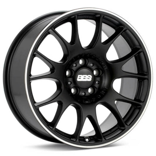 BBS CH 18 X 10 +40 5 X 120 PFS BLACK w/STAINLESS Lip