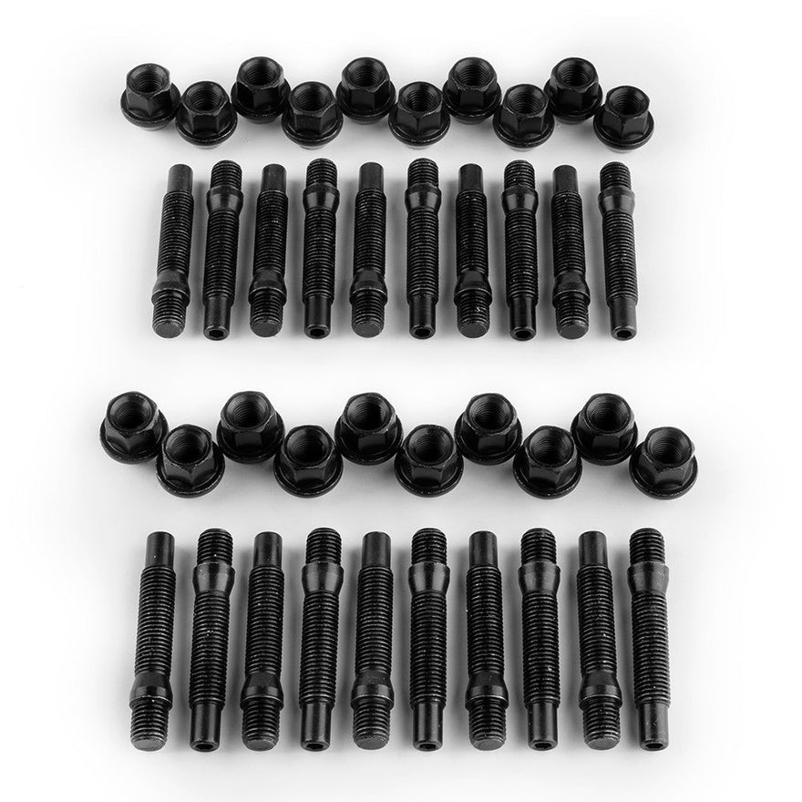 APEX 90MM M14 BMW 5 LUG HEX HEAD STUD KIT - BLACK