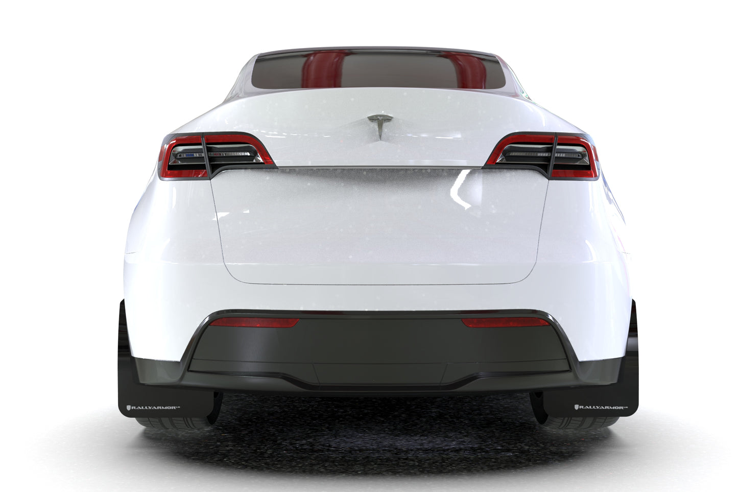 Rally Armor Mud Flaps Tesla Y 2020-23 (Black/Metallic Black Logo)