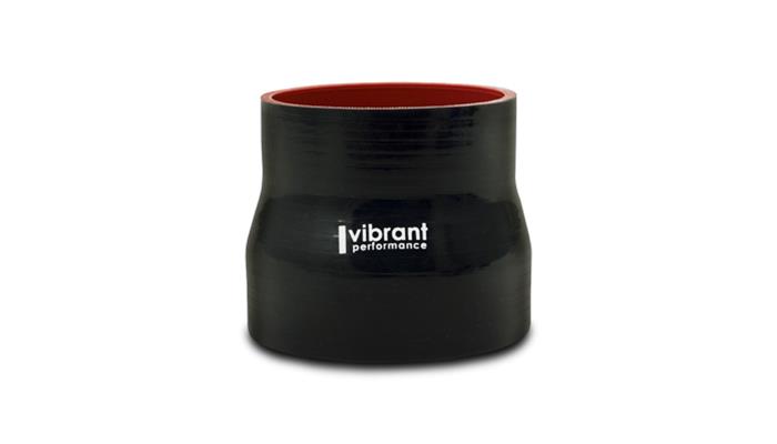 Silicone Transition Connector - 5.00 I.D. x 6.00 I.D. x 3.5 Long - BLACK